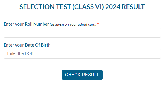 नवोदय विद्यालय चयन परीक्षा-6वीं रिजल्ट जारी [NVS Admission & Result Notification 2024-25]