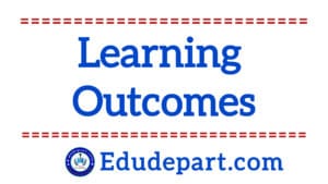 Learning Outcomes सीखने के प्रतिफल