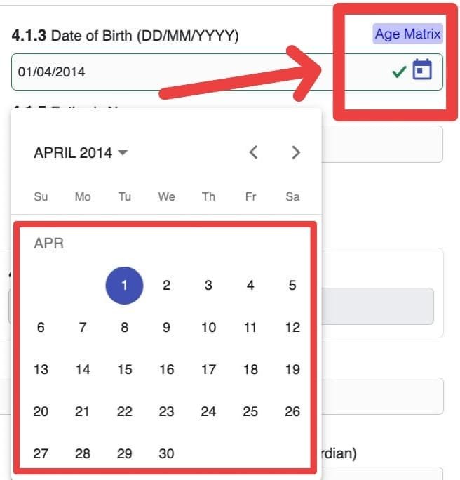 Udise Plus में बच्चों का Date of birth