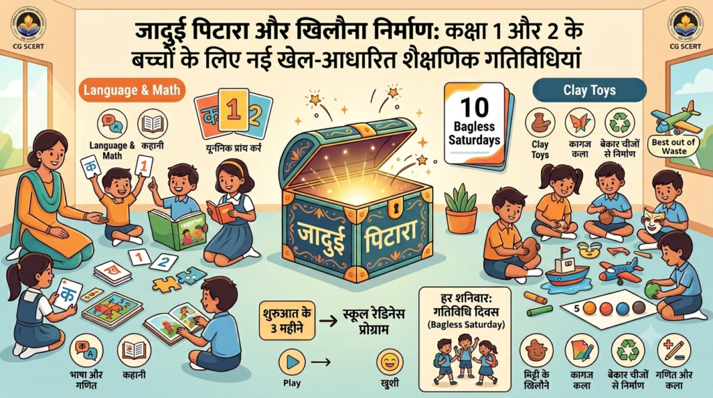 जादुई पिटारा और खिलौना निर्माण: कक्षा 1 और 2 के बच्चों के लिए नई खेल-आधारित शैक्षणिक गतिविधियां जादुई पिटारा और खिलौना निर्माण: कक्षा 1 और 2 के बच्चों के लिए नई खेल-आधारित शैक्षणिक गतिविधियां
