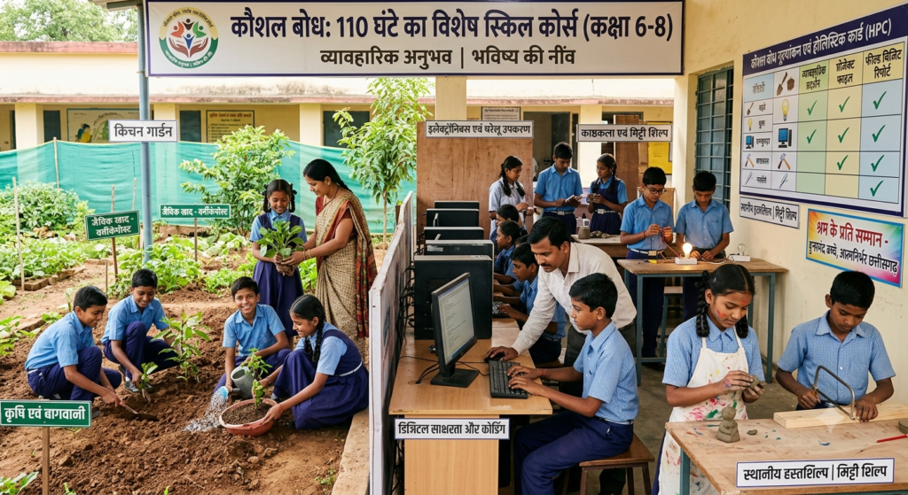 कौशल बोध (व्यावसायिक शिक्षा): कक्षा 6 से 8 के विद्यार्थियों के लिए 110 घंटे का विशेष स्किल कोर्स