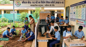 Kaushal Bodh (Vocational Education) A special 110-hour skill course for students in classes 6 to 8.