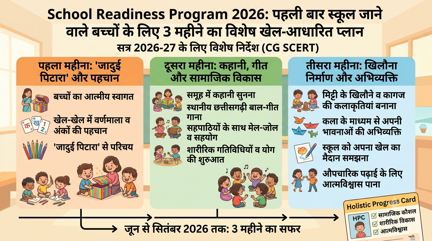 स्कूल रेडीनेस प्रोग्राम 2026 (School Readiness Program): पहली बार स्कूल जाने वाले बच्चों के लिए 3 महीने का विशेष खेल-आधारित प्लान School Readiness Program