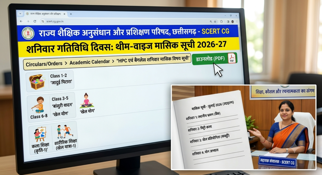 मकर संक्रांति और वैज्ञानिक तर्क: स्कूलों में त्योहारों को विज्ञान से जोड़ने की SCERT की नई अनूठी पहल कहां से डाउनलोड करें शनिवार की थीम-वाइज गतिविधियों की मासिक सूची