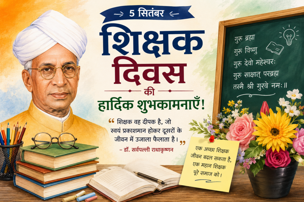 शिक्षक दिवस की हार्दिक शुभकामनाएँ
